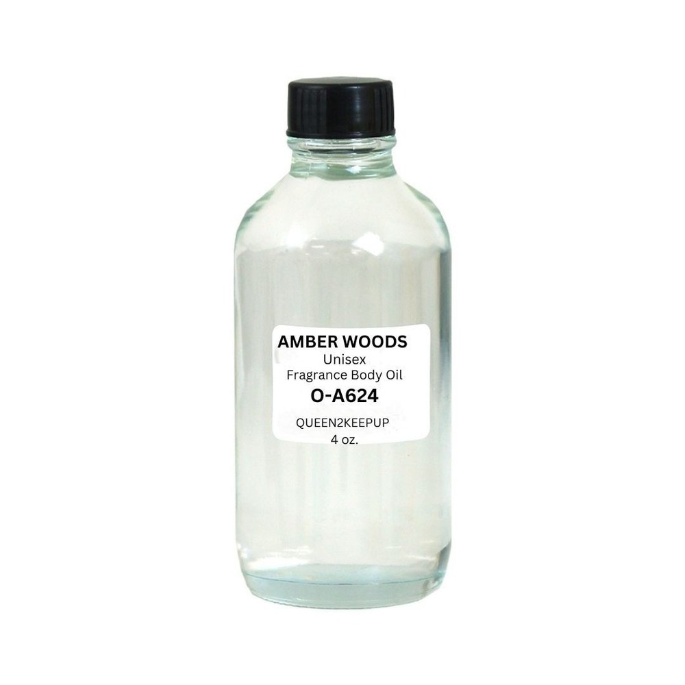 Amber Woods Unisex Body Oil Warm Woody and Sophisticated Similar Scent 4 oz